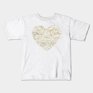 Jasmine Rice Food Photograph Heart Kids T-Shirt